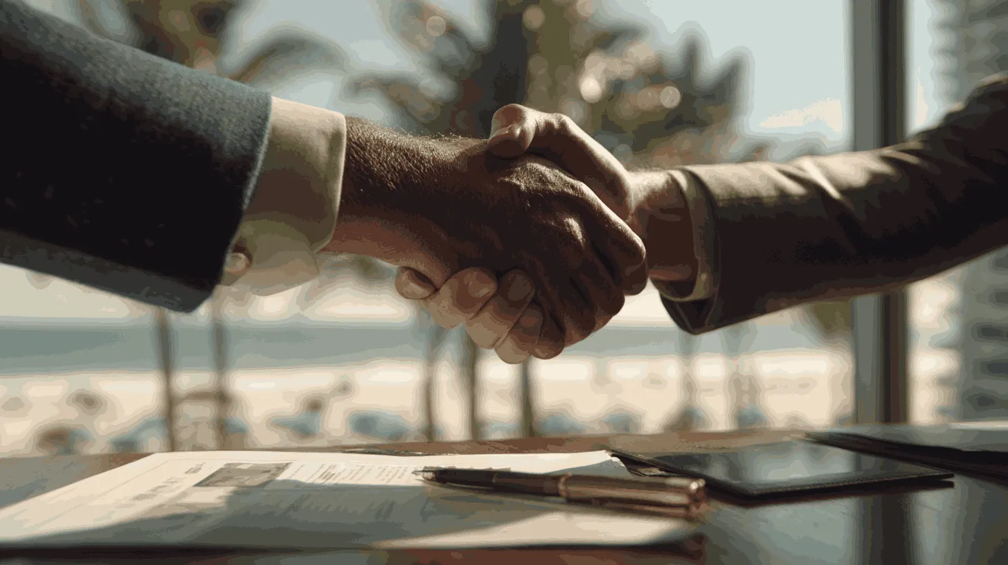 image of team member explaining a conservation project