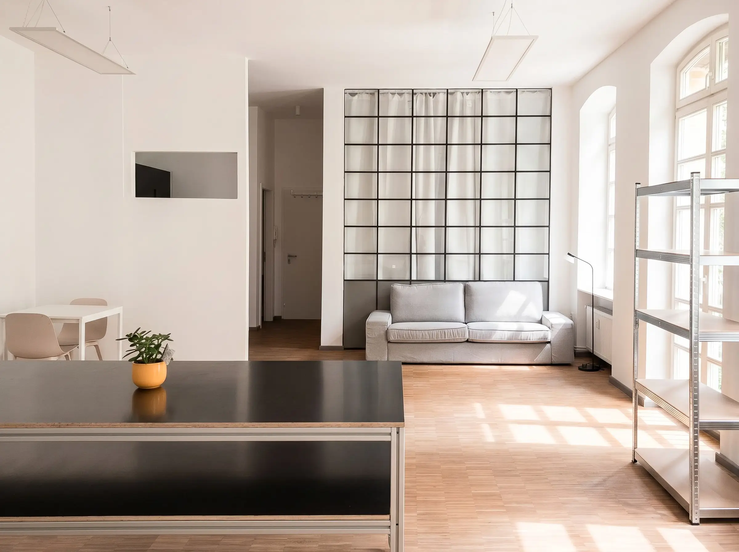 A live-work studio interior at The Hinterhaus