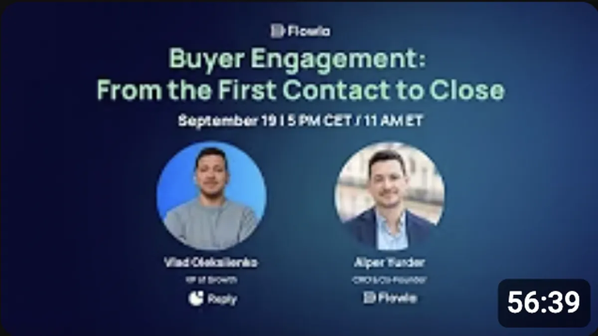 Buyer engagement, from first contact to close