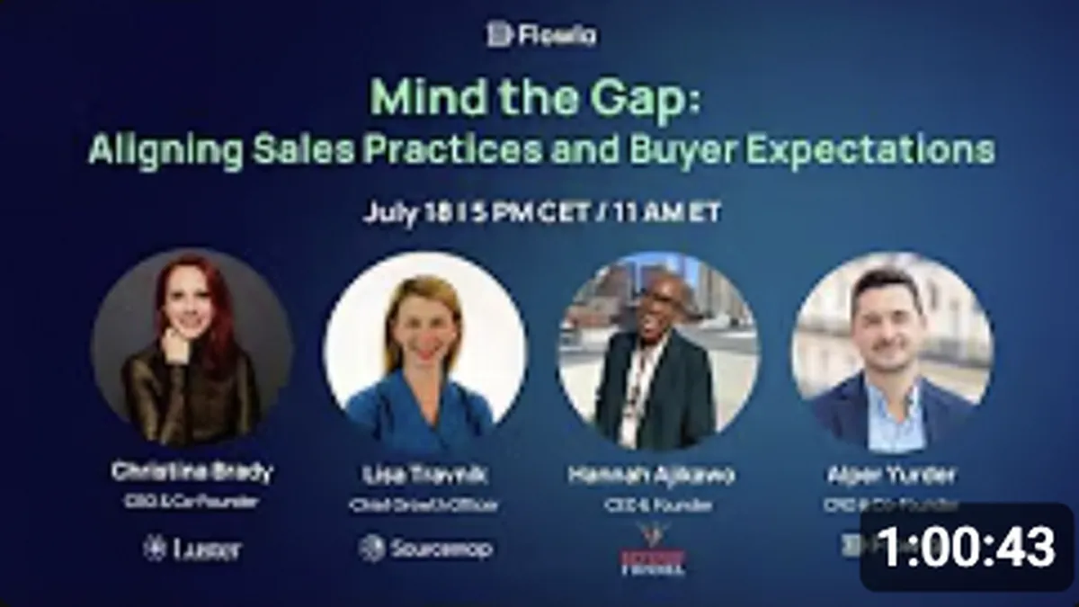 Mind the Gap, sales practice and buyer expectations