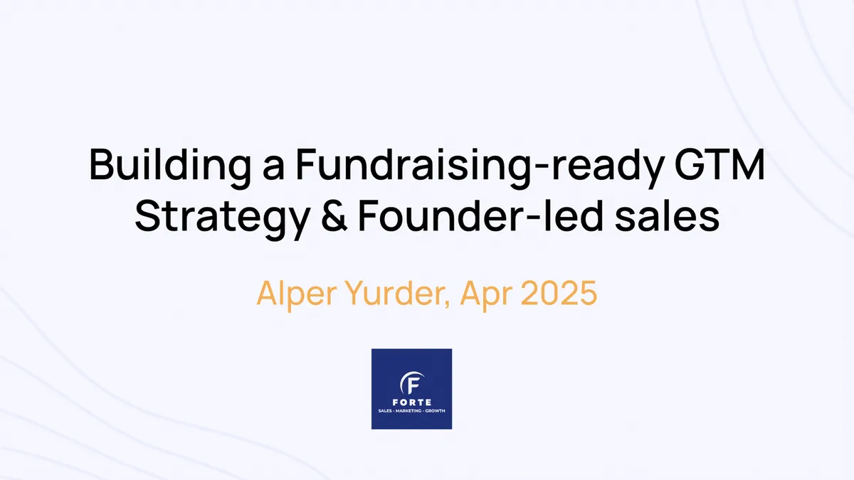 Building a Fundraising-Ready GTM Strategy