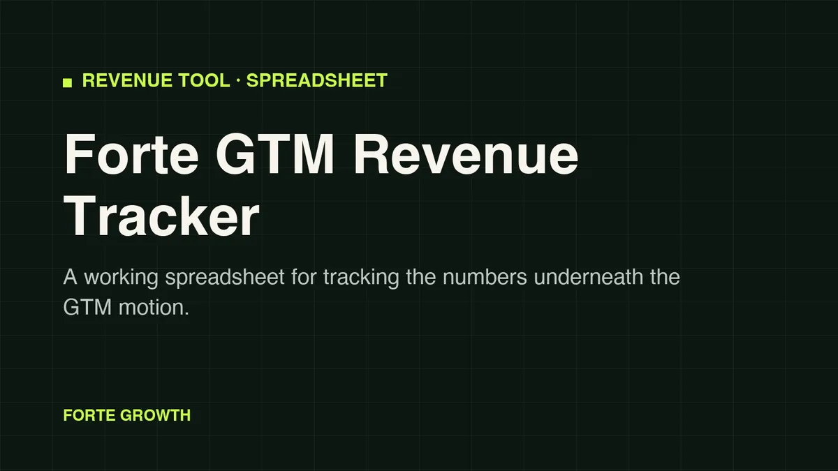 Forte GTM Revenue Tracker cover