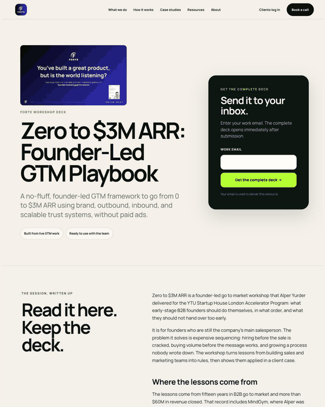 Zero to $3M ARR: Founder-Led GTM Playbook