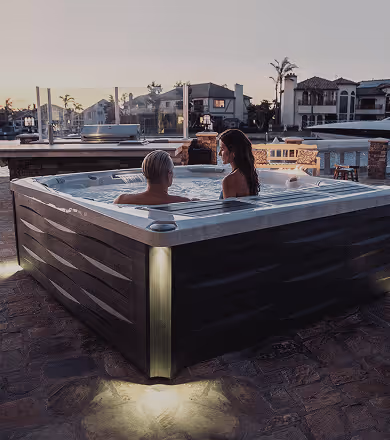 couple in hot tub