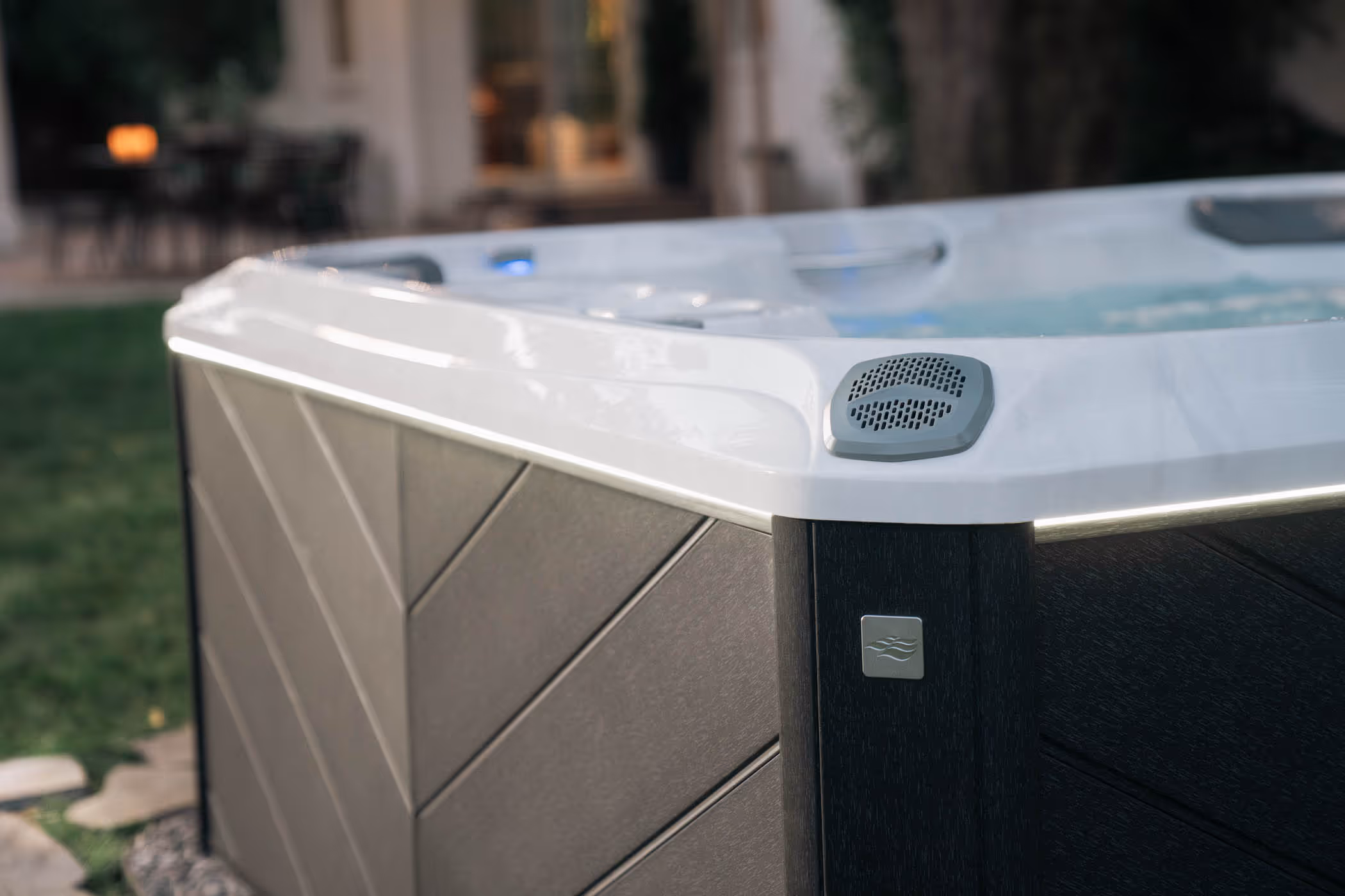 exterior of a sundance spas hot tub