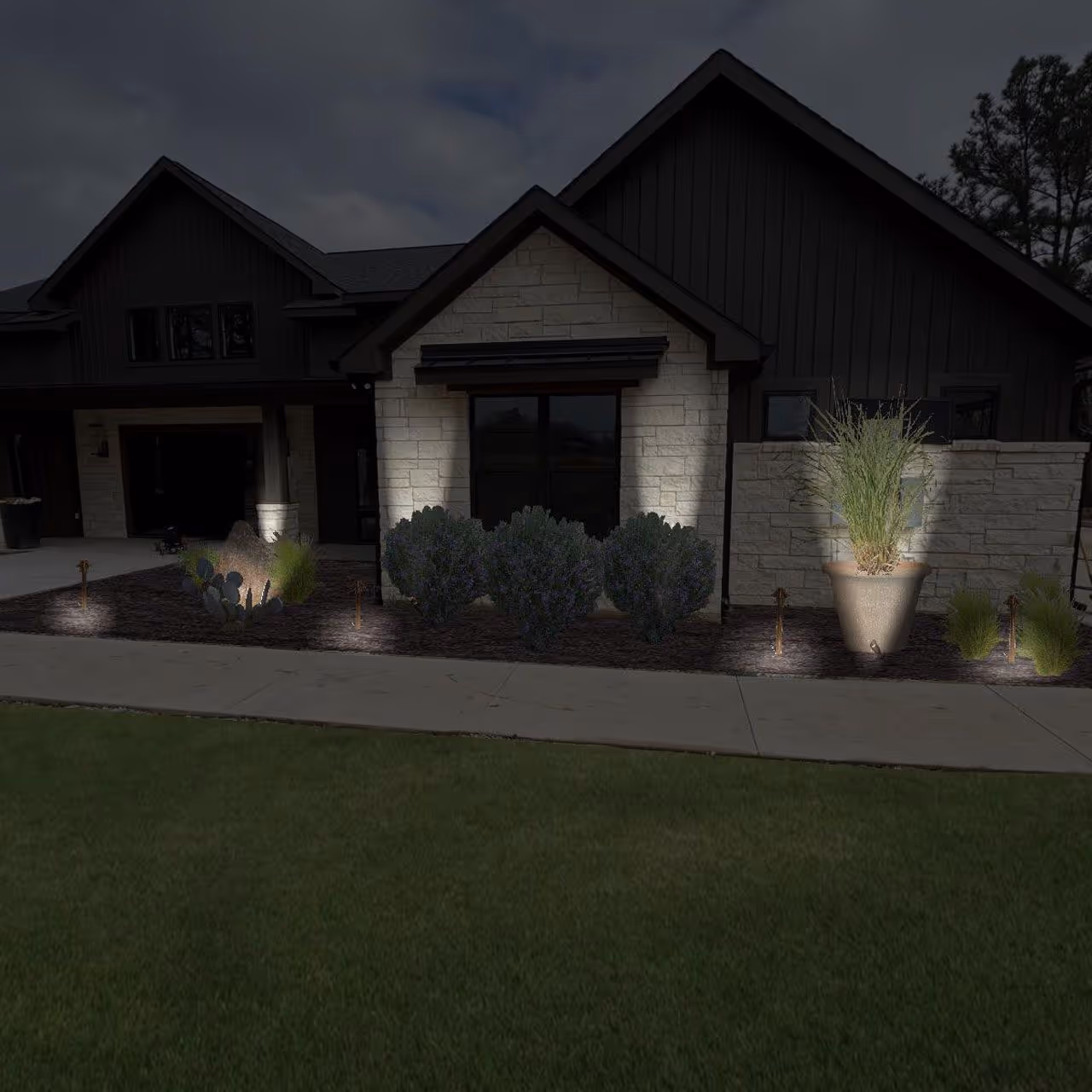 Outdoor lighting installation by Reservoir Landscape Solutions near me