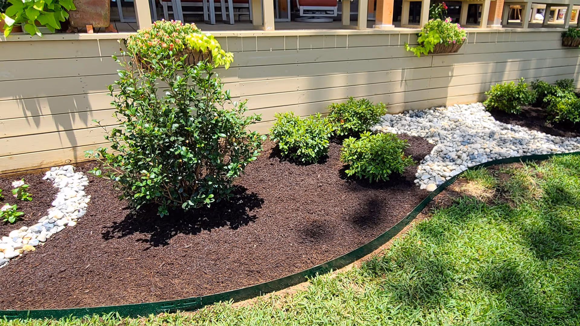 Custom landscaping design and installation by Reservoir Landscape Solutions Cedar Creek Lake TX