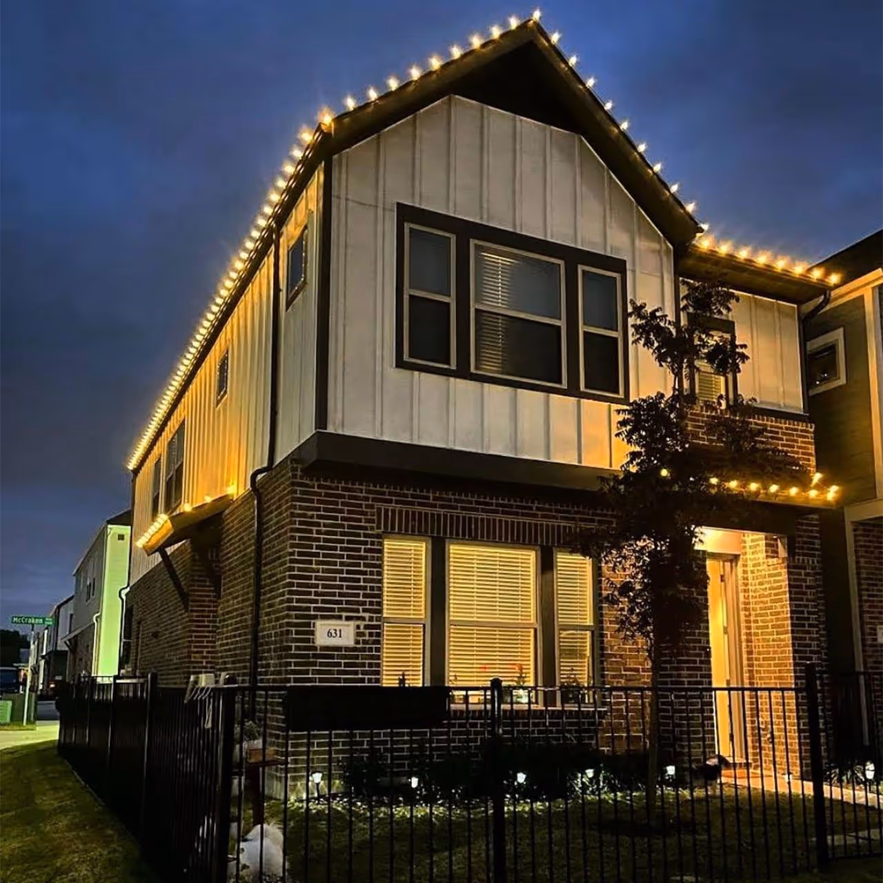 Custom LED outdoor lighting for high end homes by Reservoir Landscape Solutions Cedar Creek Lake Texas