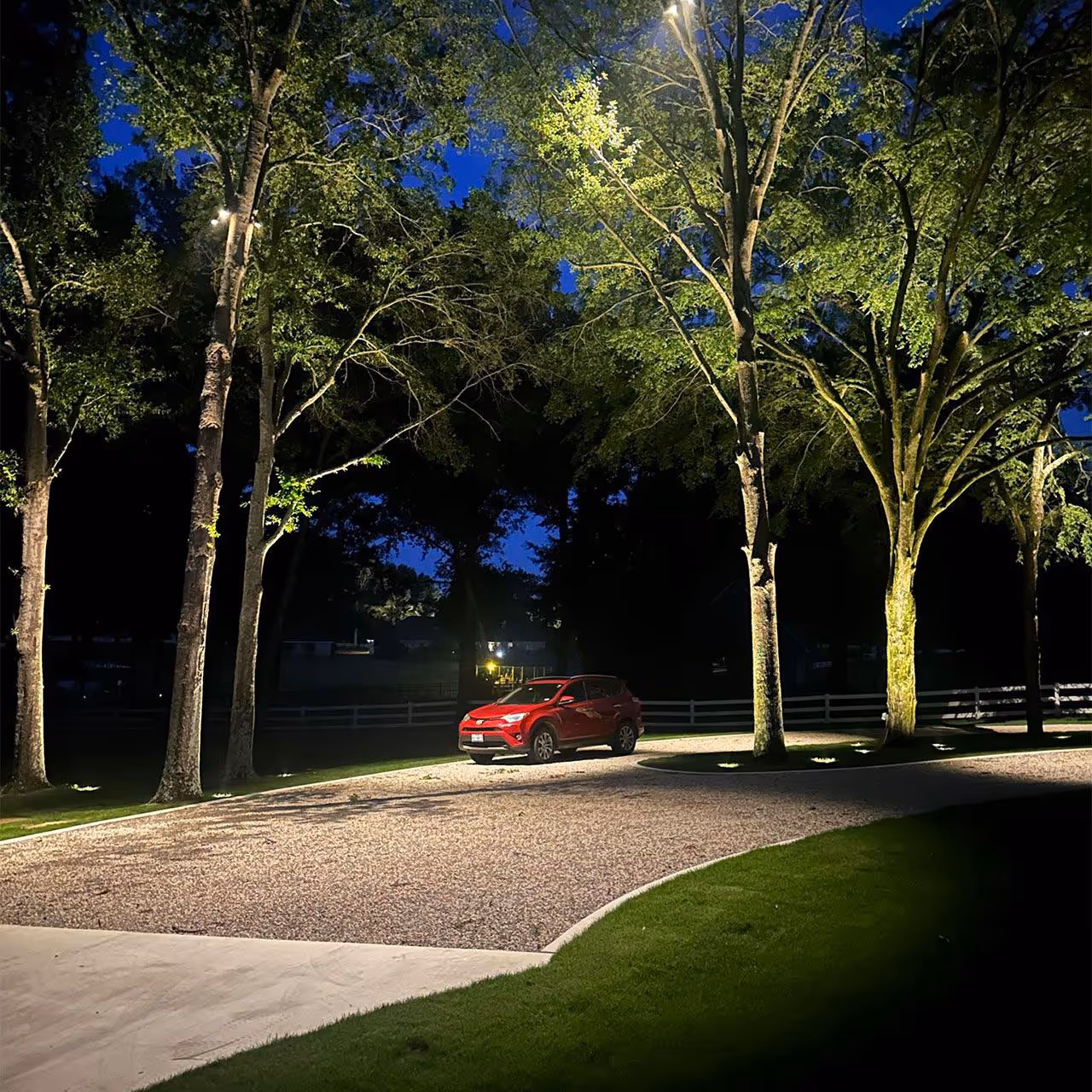 Outdoor lighting installation by Reservoir Landscape Solutions near me