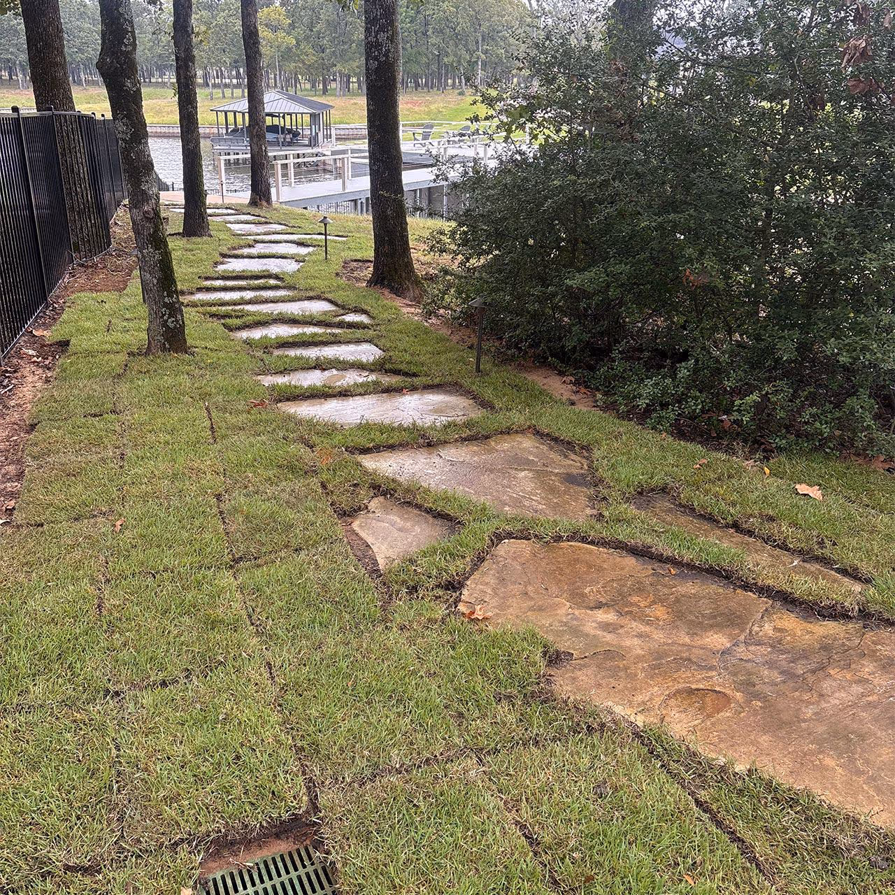 New lawn turf installation by Reservoir Landscape Solutions near me Cedar Creek Lake TX