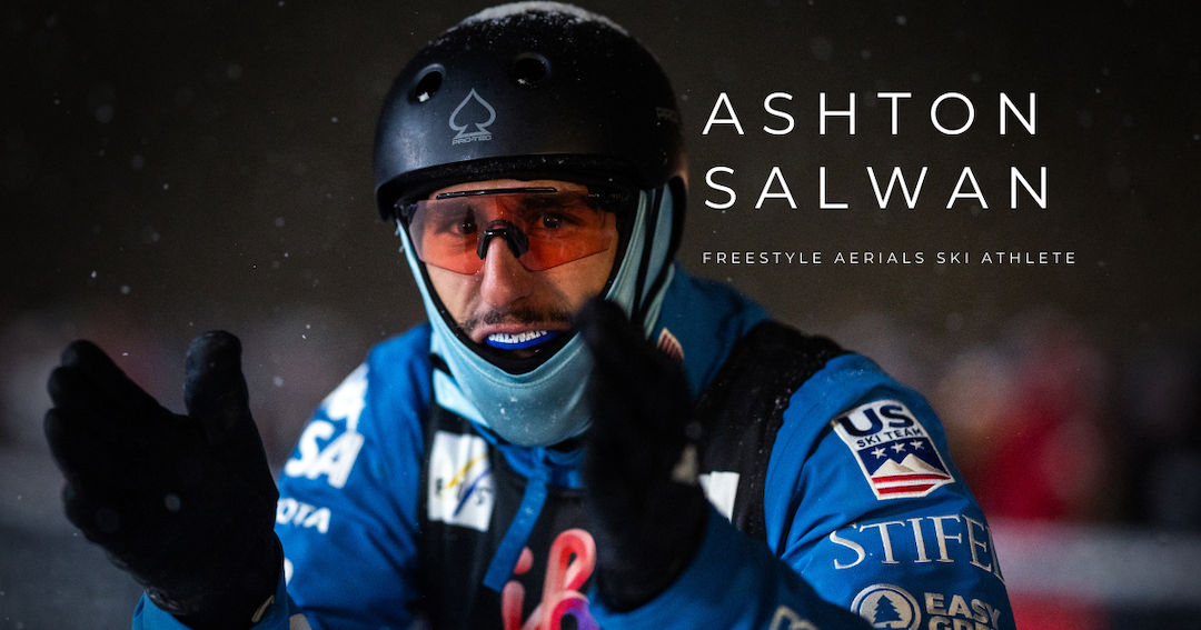 Ashton Salwan, U.S. Freestyle Aerial Ski Athlete. He is a rising force on the Stifel U.S. Freestyle Ski Team, making his mark on the FIS Ski International stage.
