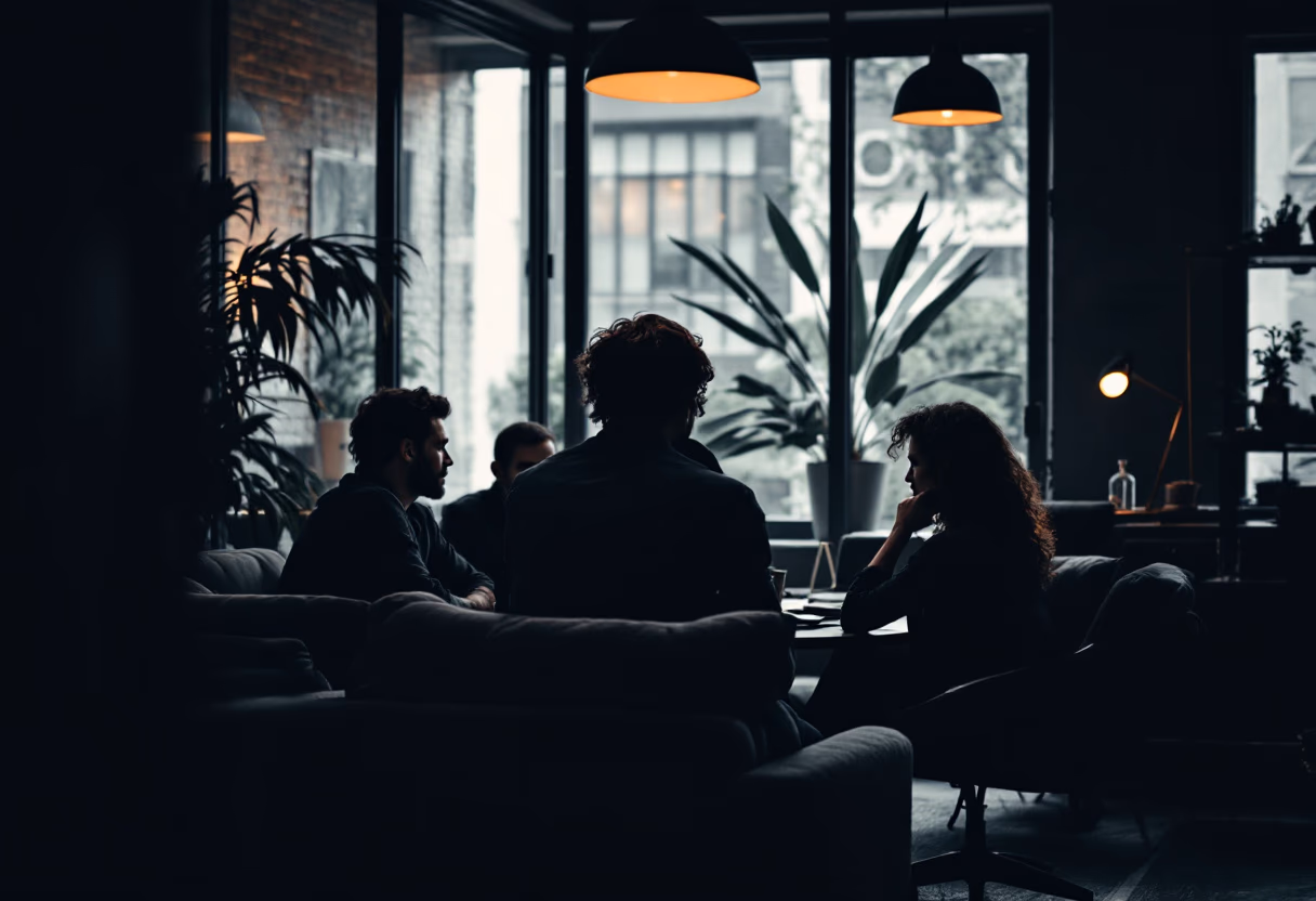 image of team discussion (for a hr tech)