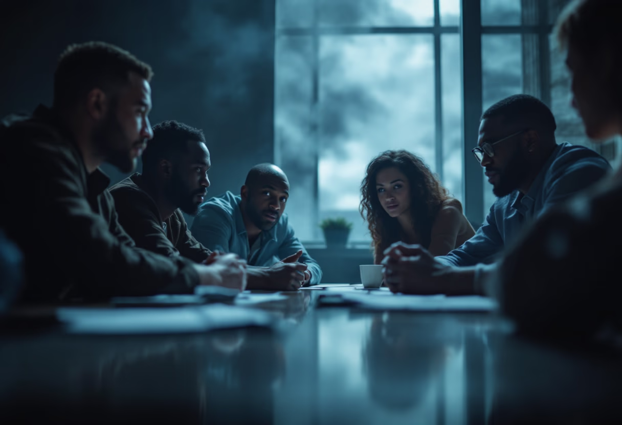 image of team discussion (for a hr tech)