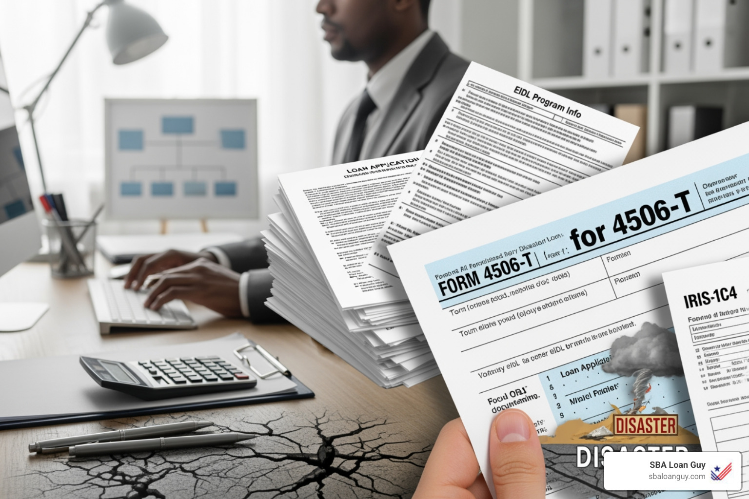 correctly filled out 4506-T form showing name, EIN, and address matching a tax return - 4506 t for eidl