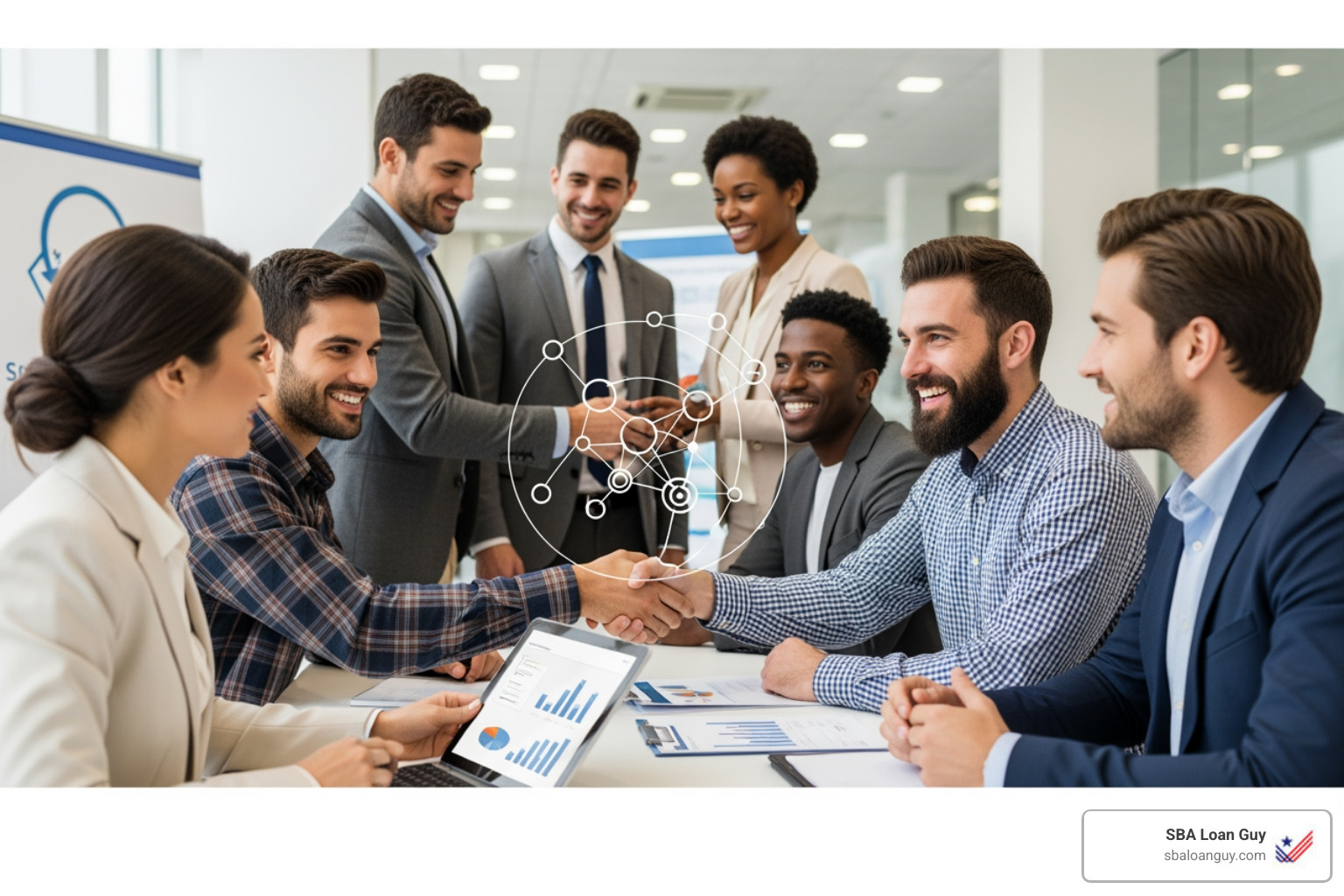 business owner using a digital dashboard to compare lenders - Connect with lenders