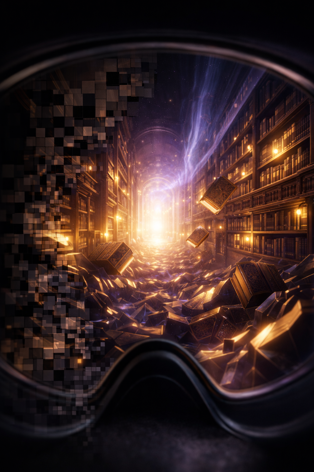 A 3D render providing an abstract visual expression of this artefact