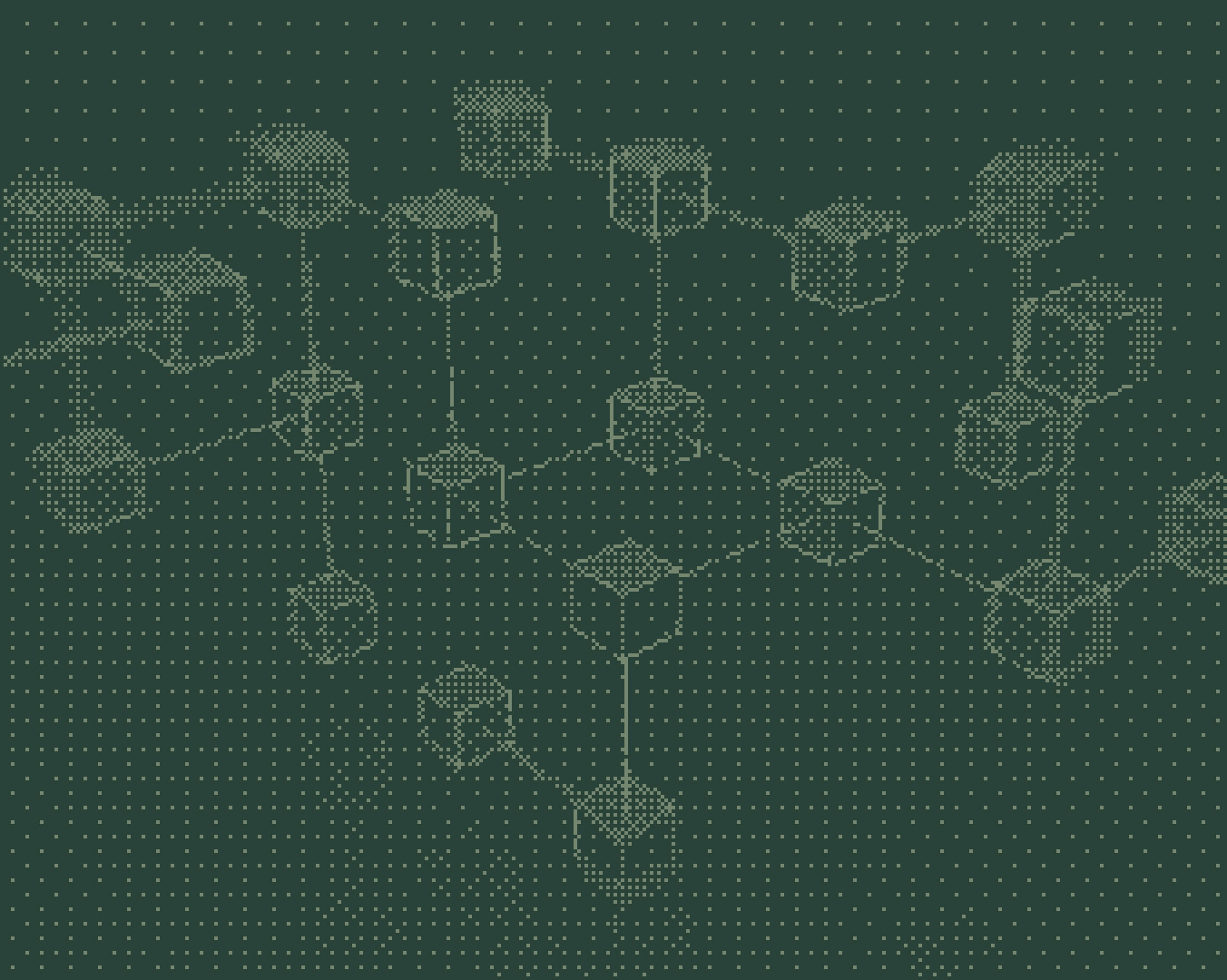 Indoor event setup with a small stage, a person working at a table with laptops, audio equipment, and a projector screen with blue curtains in the background.