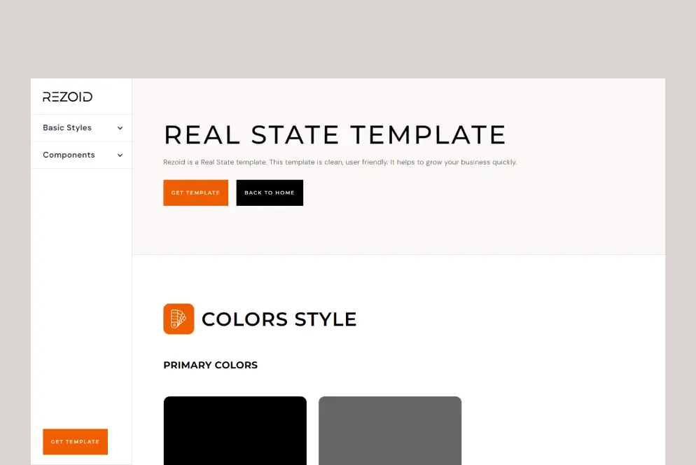 Style Guide Screenshot