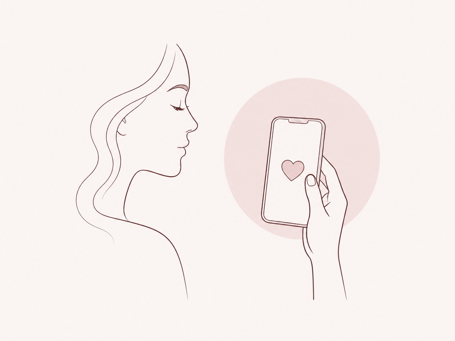 Illustration about relationships and digital life