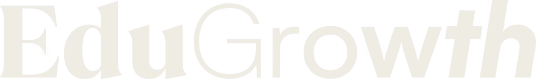 Le texte du logo EduGrowth en blanc sur fond transparent.