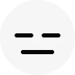 White face emoji with eyes and mouth represented by short horizontal lines expressing indifference or boredom.