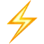 Yellow lightning bolt emoji symbol.