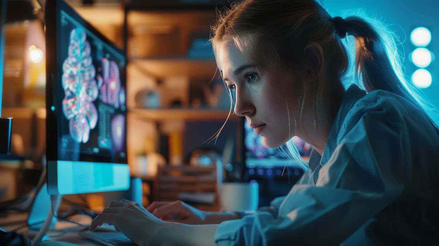 person working on a computer