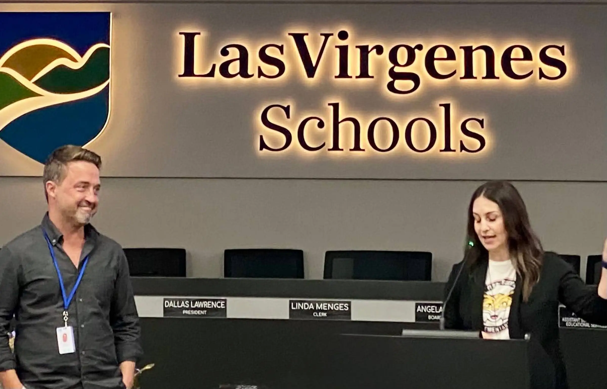 Ryan Janis speaking with LVUSD faculty