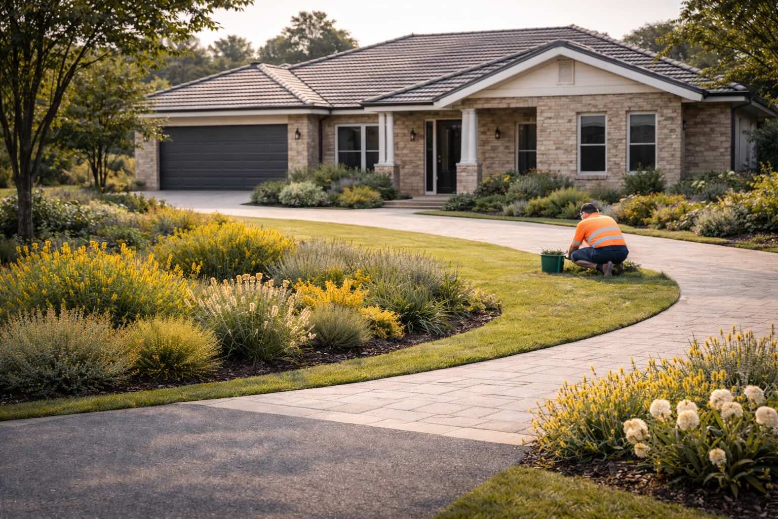 residential lawn and garden maintenance at suburban home in Dubbo NSW and Wellington NSW