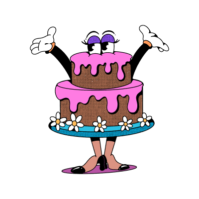Cartoon cake character