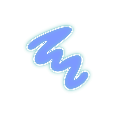 Blue glowing squiggle illustration