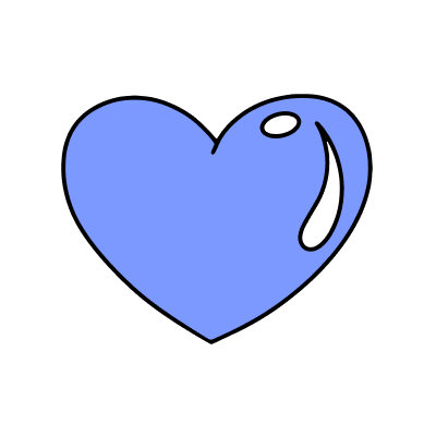 Blue heart Illustration