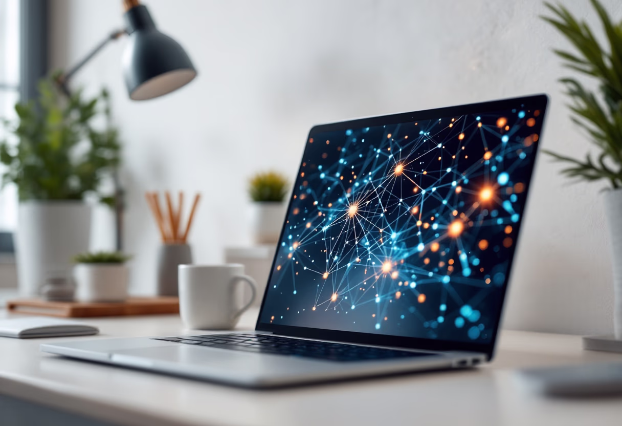 image of network connections on a screen