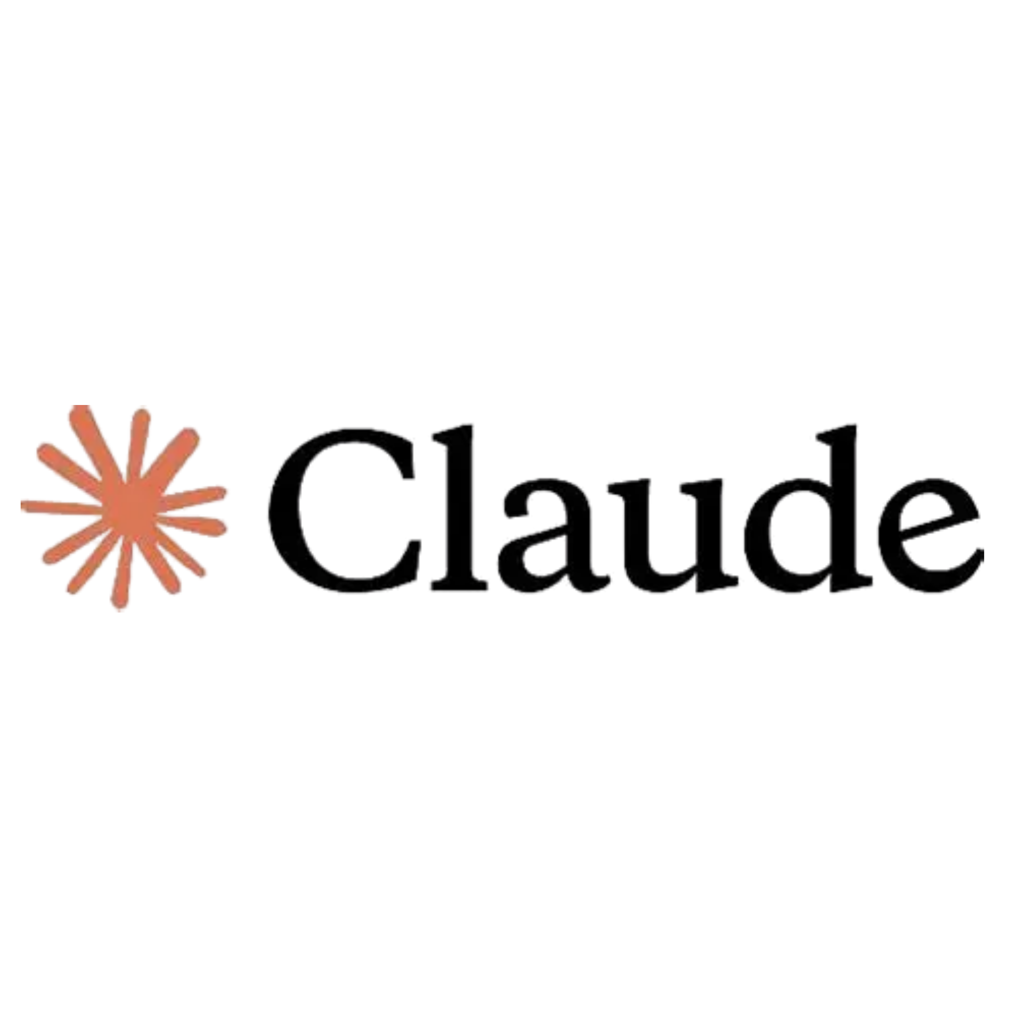 Orange starburst icon followed by the word 'Claude' in black text.