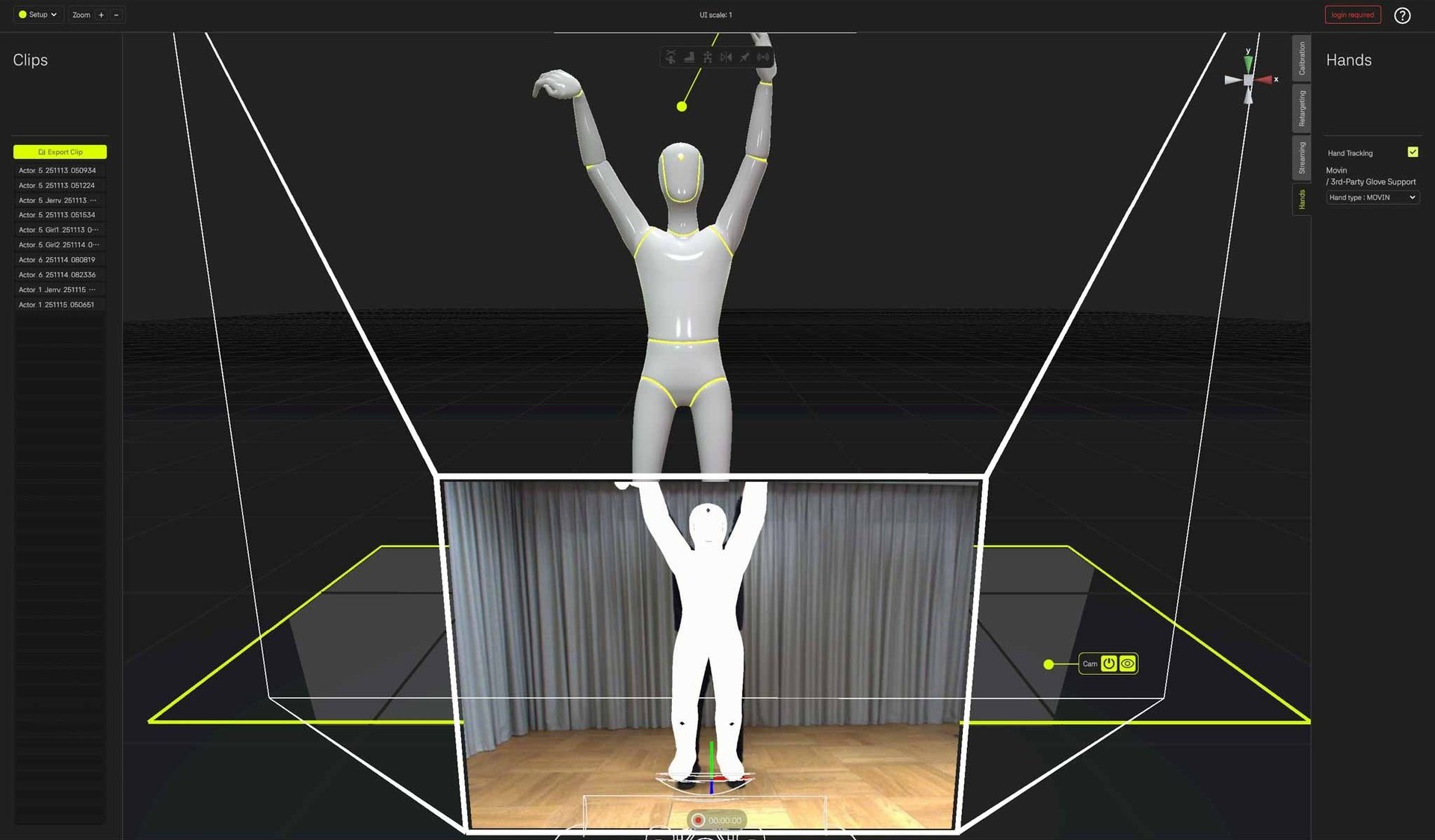 Hands move out of the FoV when both arms are raised