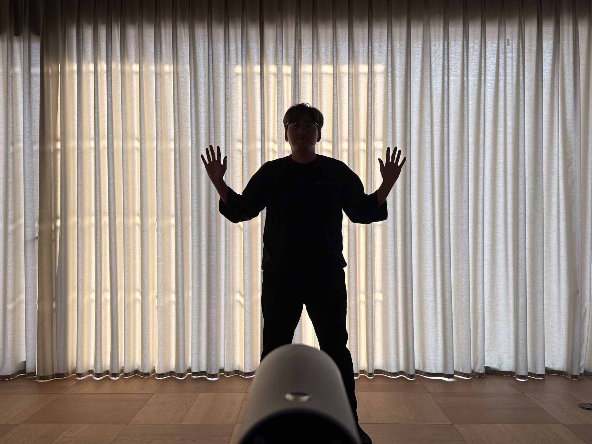 Even with curtains, backlight can still remain