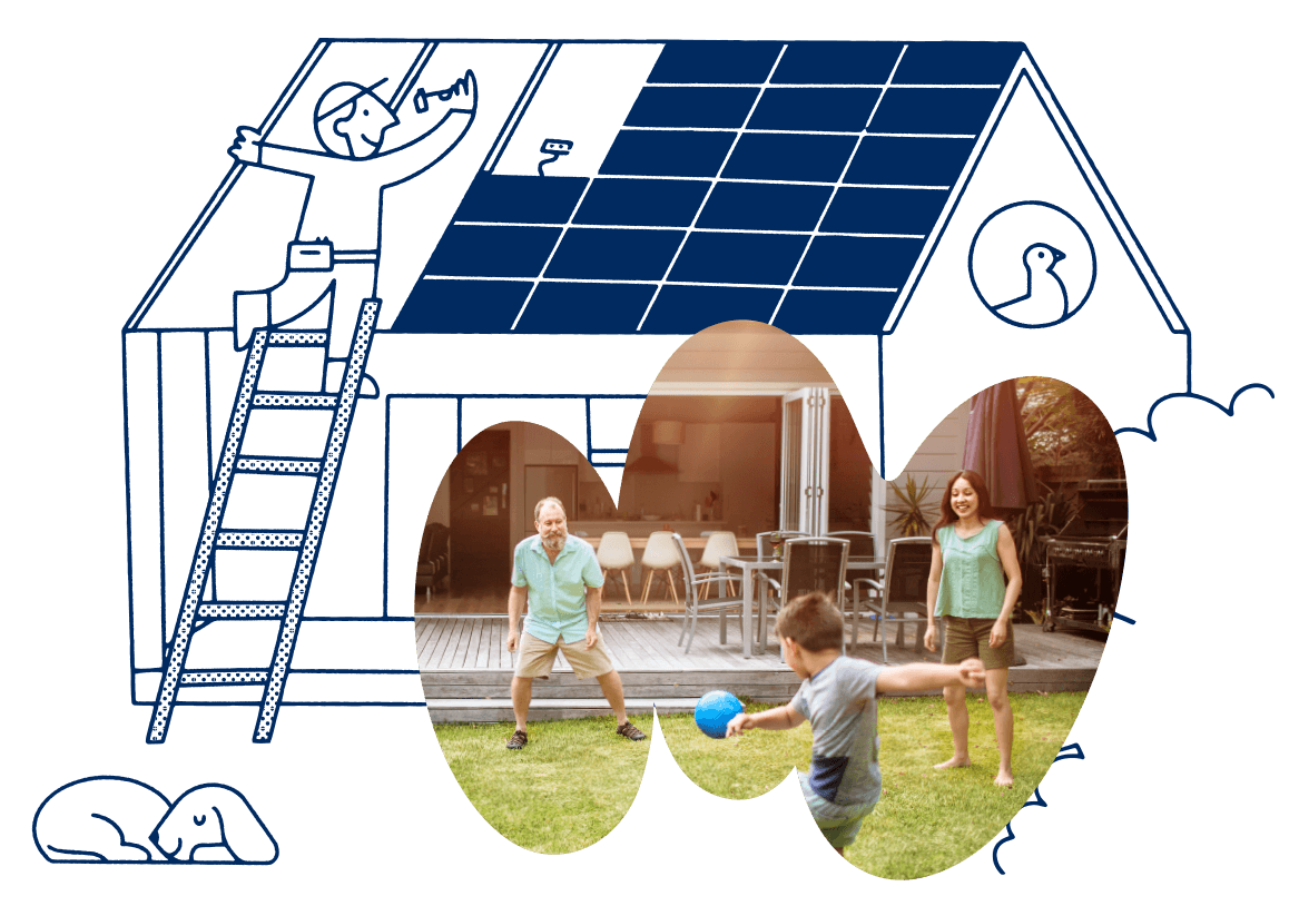 Plenti Illustration with photo of family