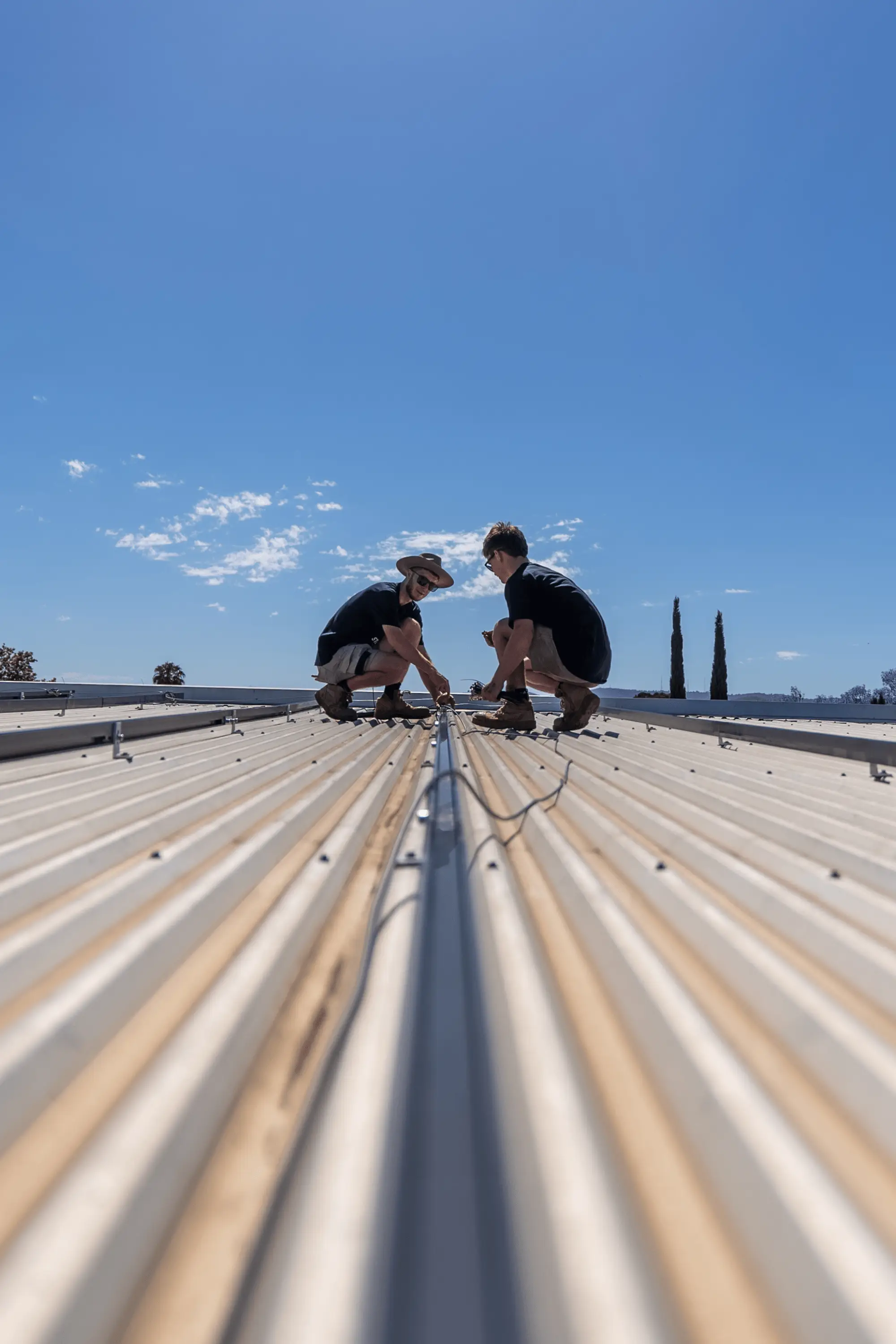 Steadfast Solar team Installing