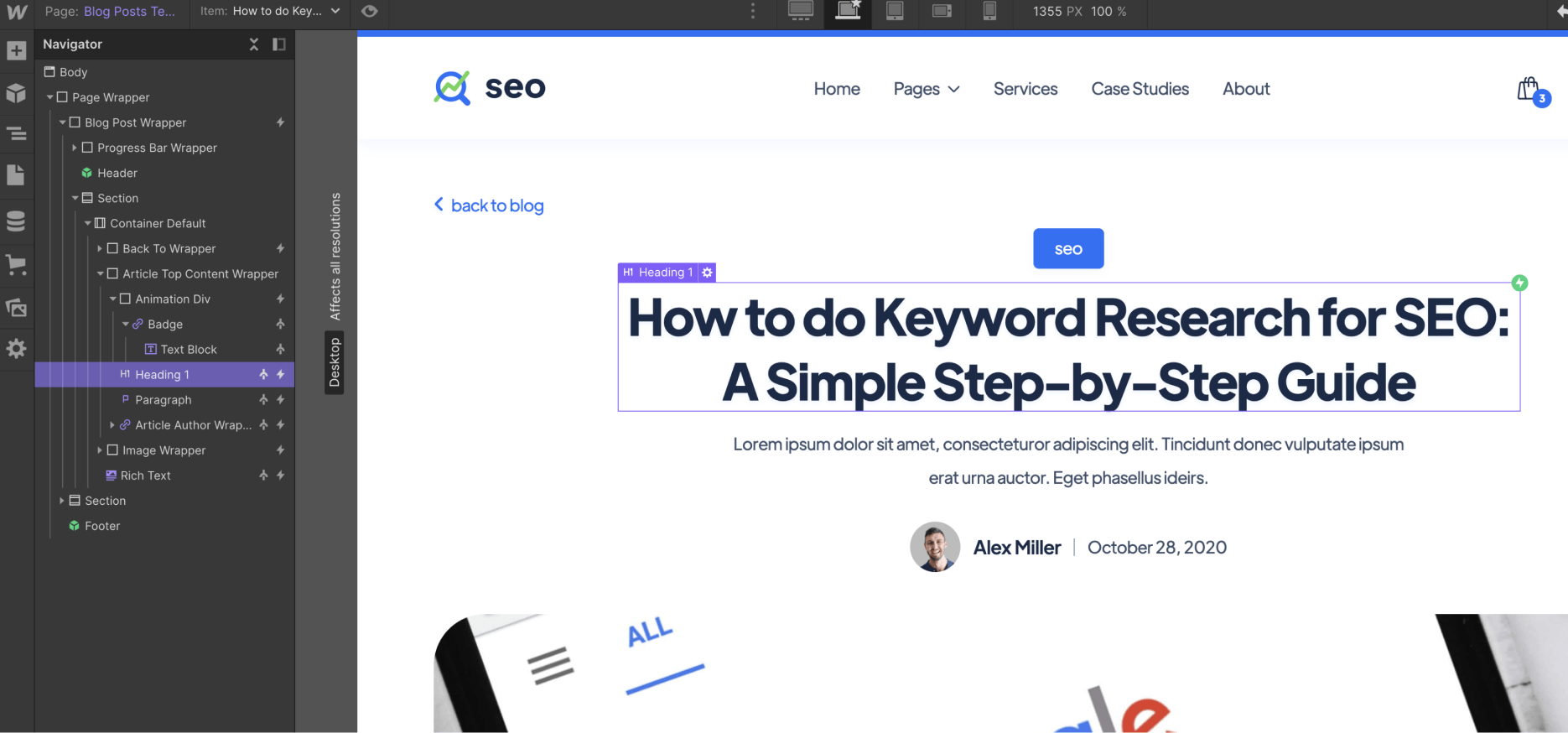 CMS Page - SEO Webflow Template