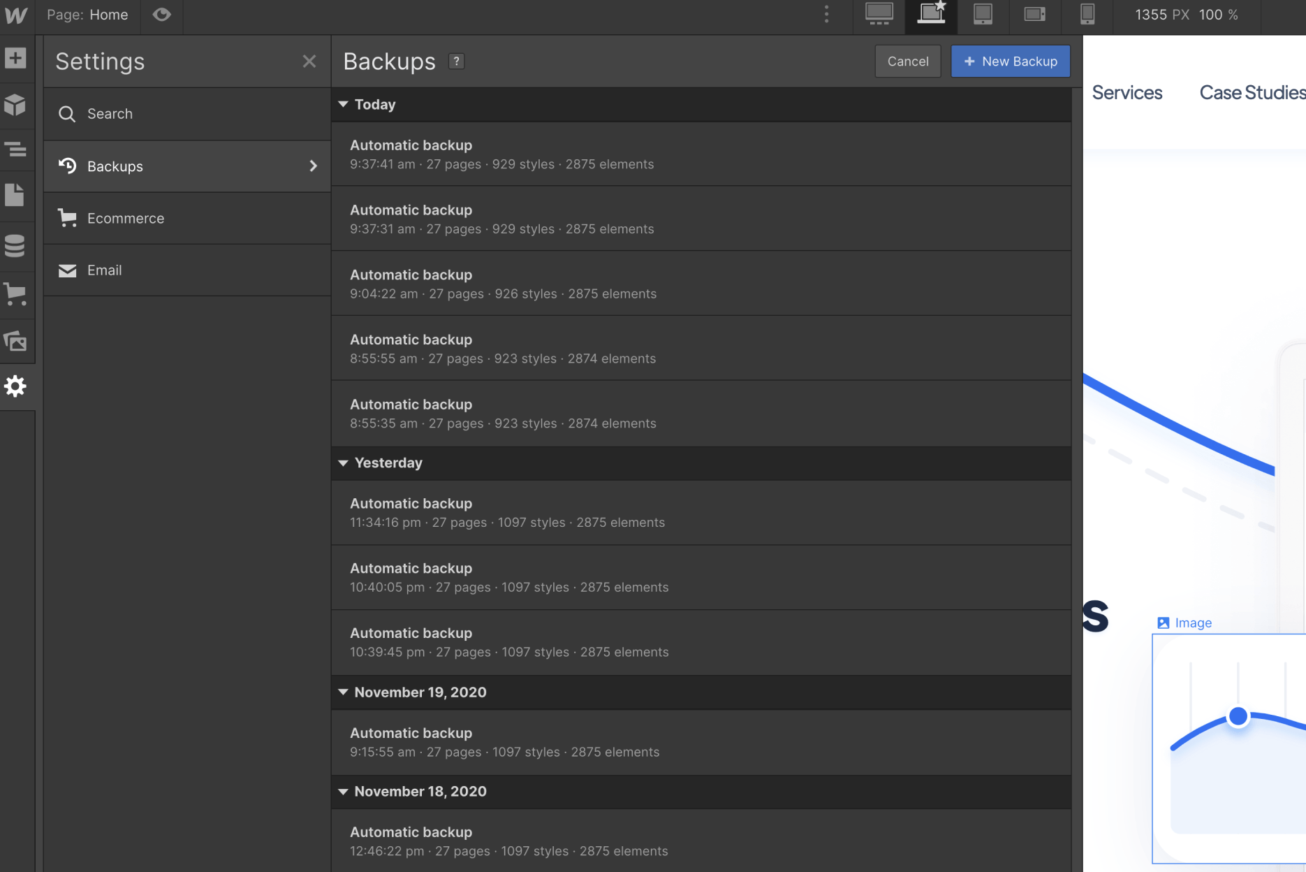 Backups - SEO Webflow Template