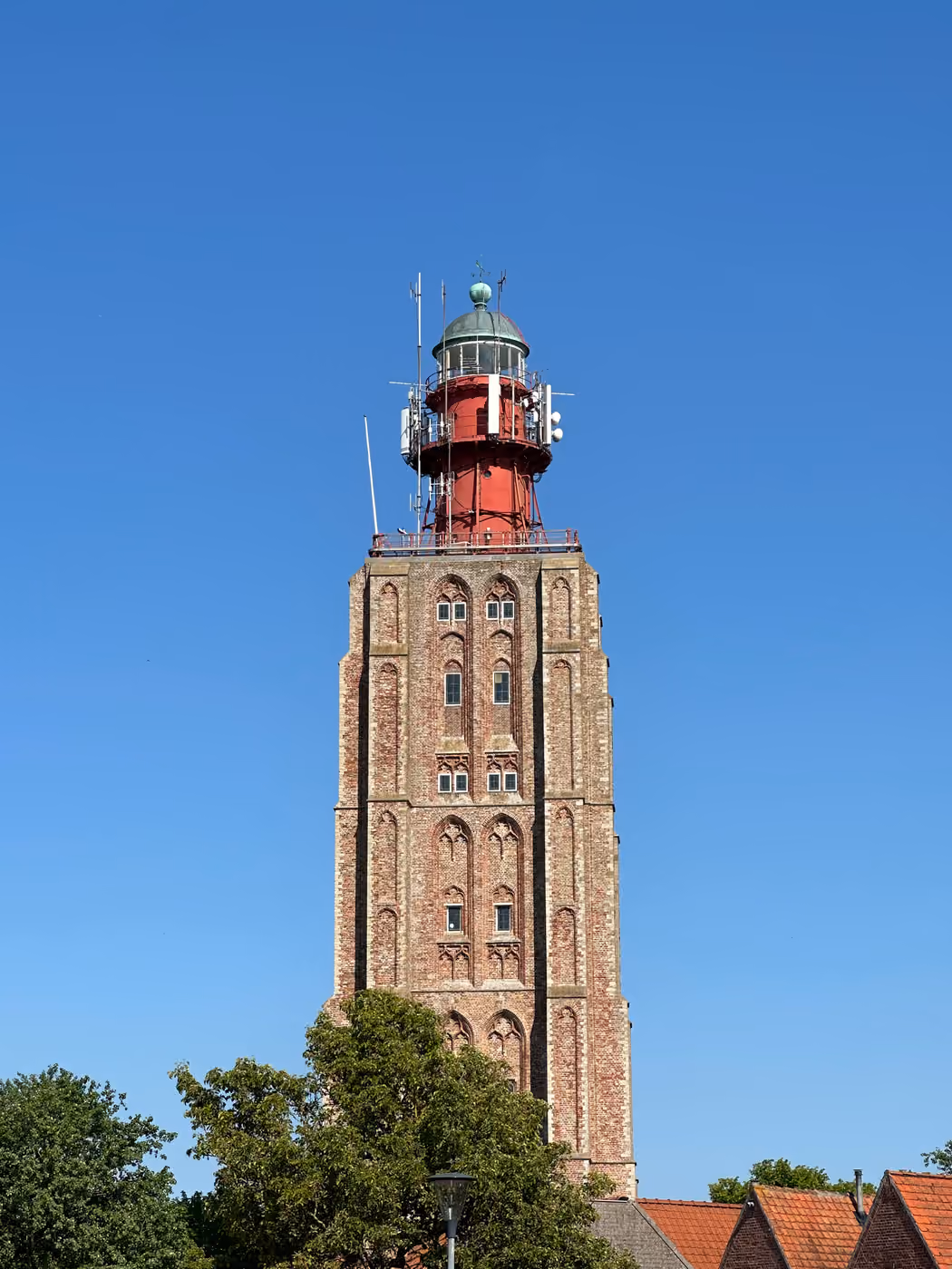 Historischer Backstein-Leuchtturm 't Hoge Licht in Westkapelle