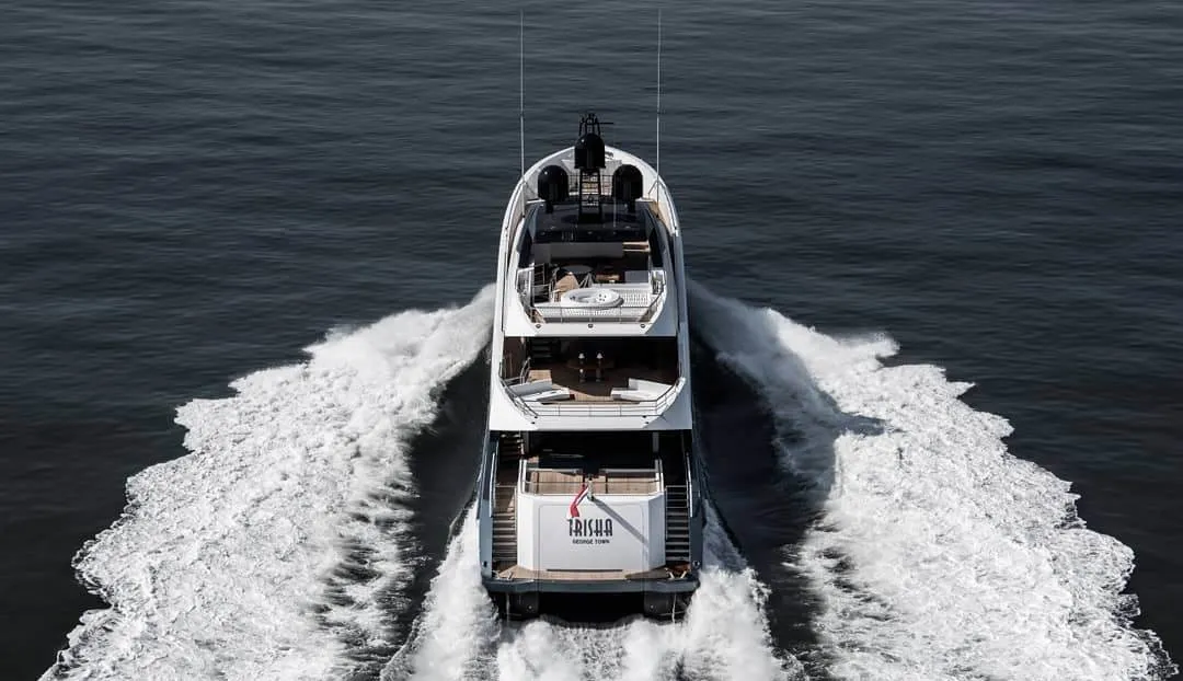 Mega Yacht 11 aerial view, Bodrum yacht charter.