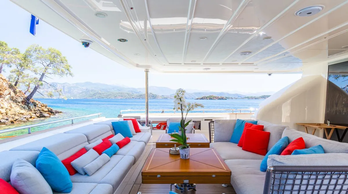 Super Yachts 8 aerial view, Bodrum yacht charter.