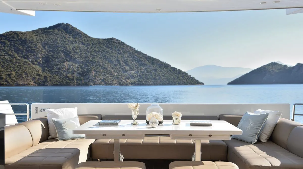 Super Yachts 10 aerial view, Bodrum yacht charter.