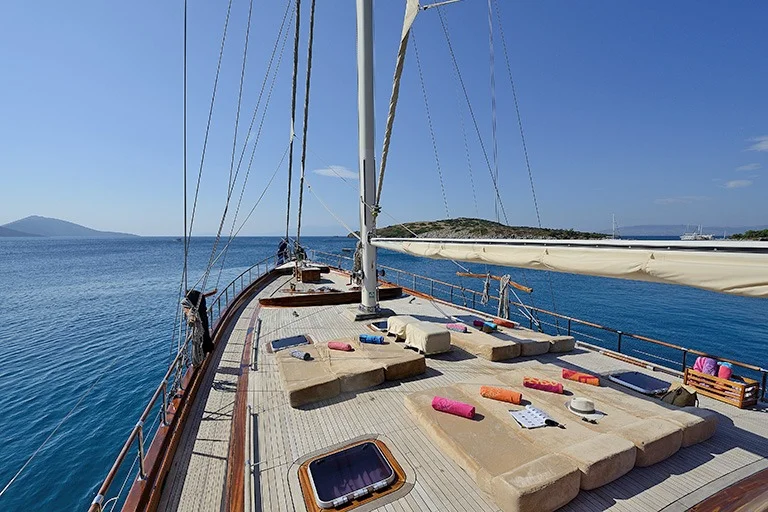 Zephyria 2 aerial view, Bodrum yacht charter.