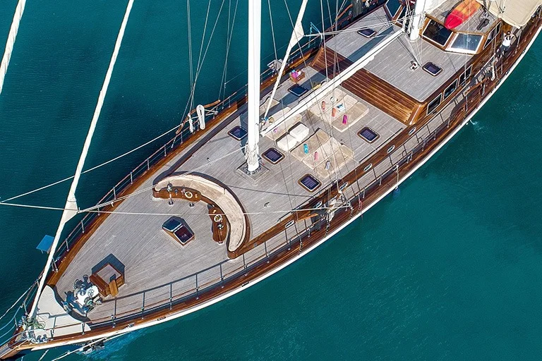 Zephyria 2 deck, Bodrum yacht charter.