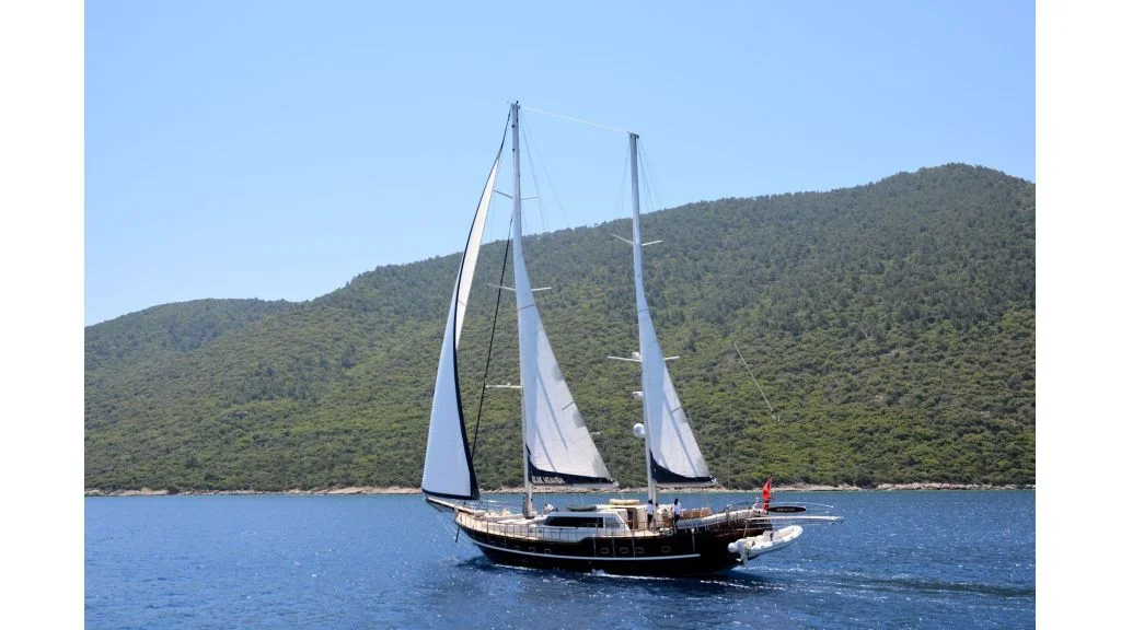 Blue Heaven aerial view, Bodrum yacht charter.
