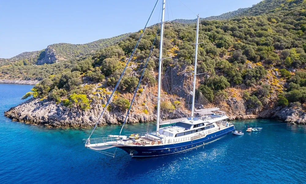 Esma Sultan exterior view, Bodrum yacht charter.