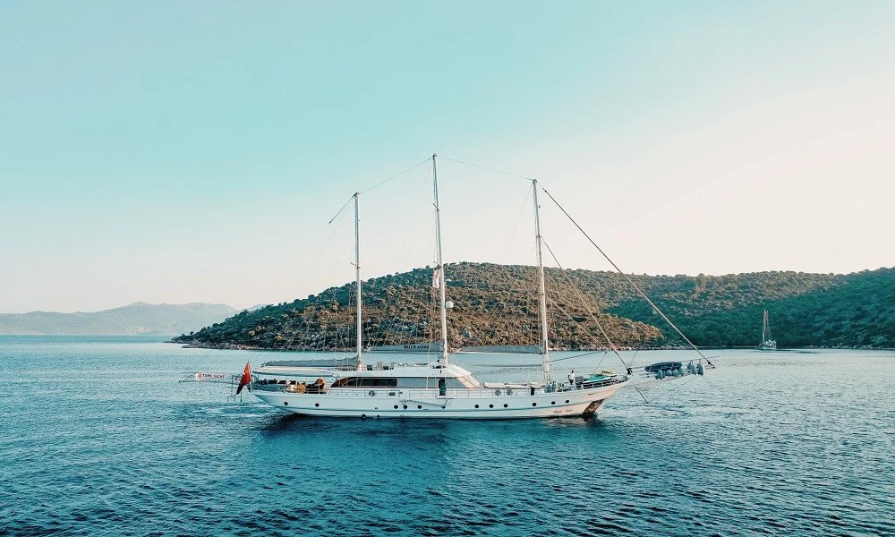 Bella Mare exterior view, Bodrum yacht charter.