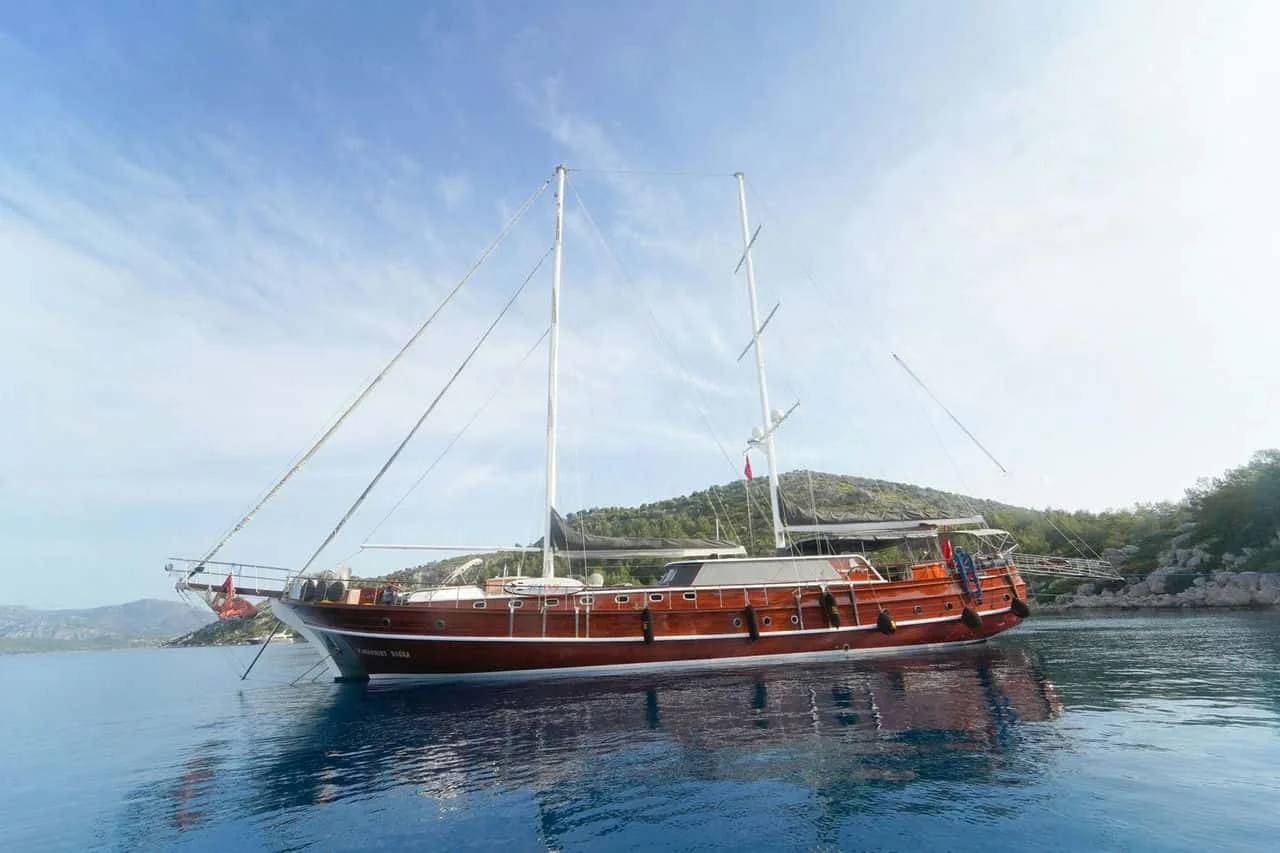 Kaptan Mehmet Bugra exterior view, Bodrum yacht charter.